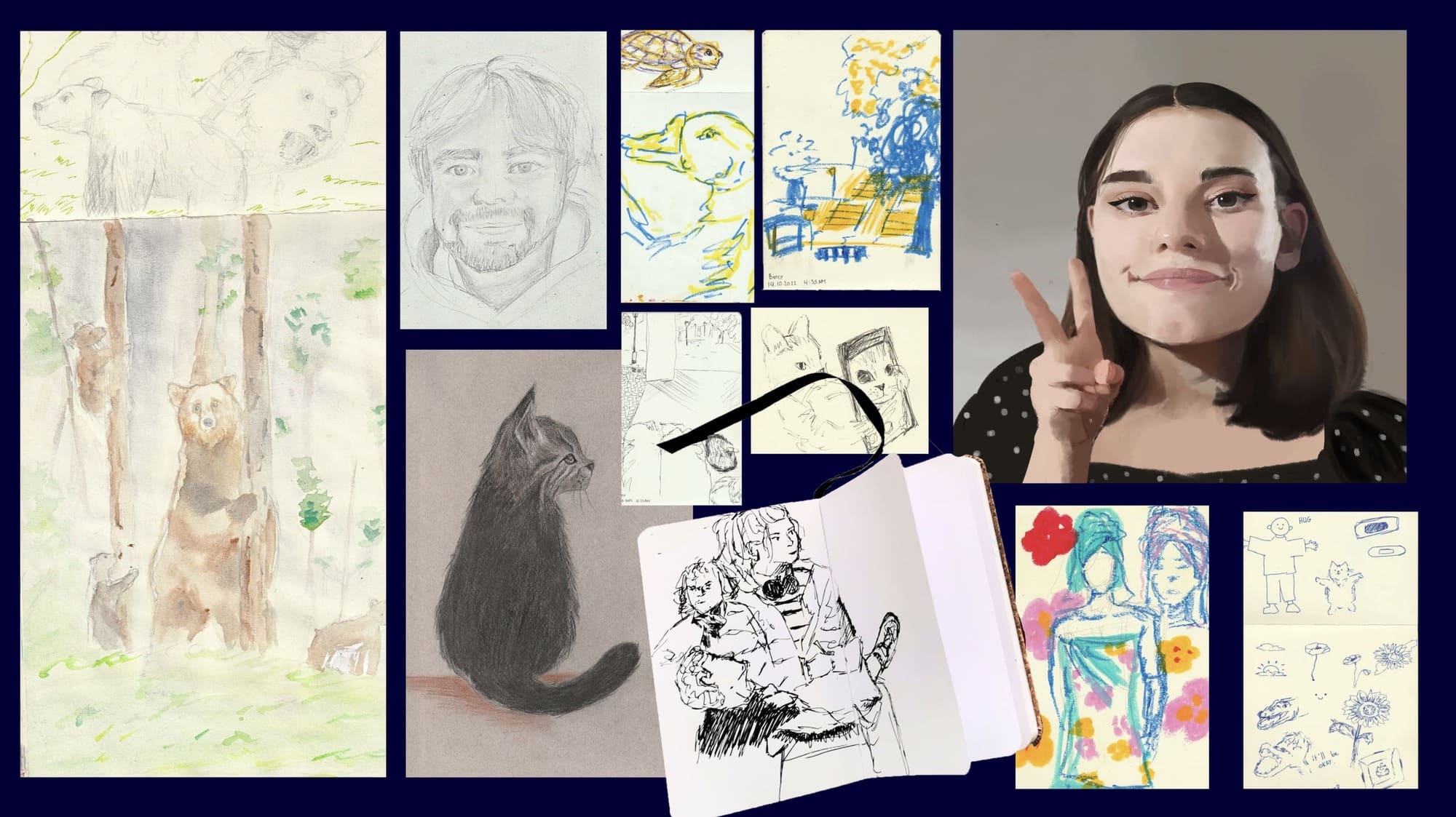 One of my three image represented my drawing pratic